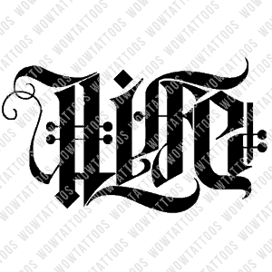 Life / Death Ambigram Tattoo Instant Download (Design + Stencil) STYLE ...