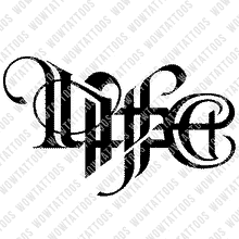 Load image into Gallery viewer, Life / Death Ambigram Tattoo Instant Download (Design + Stencil) STYLE: Method - Wow Tattoos