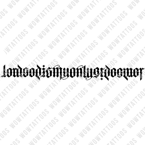 Lord God Is My Only Redeemer Ambigram Tattoo Instant Download (Design + Stencil) STYLE: F - Wow Tattoos