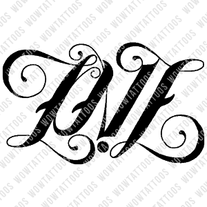 Love / Life Ambigram Tattoo Instant Download (Design + Stencil) STYLE: D - Wow Tattoos