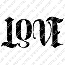 Load image into Gallery viewer, Love / Lust Ambigram Tattoo Instant Download (Design + Stencil) STYLE: N - Wow Tattoos