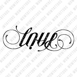 Love / Pain Ambigram Tattoo Instant Download (Design + Stencil) STYLE ...