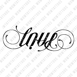 Love / Pain Ambigram Tattoo Instant Download (Design + Stencil) STYLE: D - Wow Tattoos
