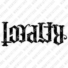 Load image into Gallery viewer, Loyalty / Respect Ambigram Tattoo Instant Download (Design + Stencil) STYLE: S - Wow Tattoos