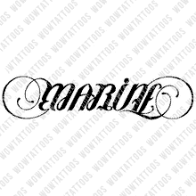 Load image into Gallery viewer, Marine / Forever Ambigram Tattoo Instant Download (Design + Stencil) STYLE: D - Wow Tattoos