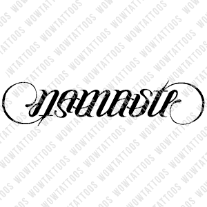 Namaste Ambigram Tattoo Instant Download (Design + Stencil) STYLE: D - Wow Tattoos