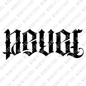 Never / Forget Ambigram Tattoo Instant Download (Design + Stencil) STYLE: F - Wow Tattoos