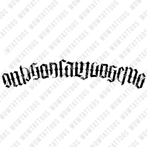 Only God Can Judge Me  Arc Ambigram Tattoo Instant Download (Design + Stencil) STYLE: F - Wow Tattoos