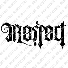 Load image into Gallery viewer, Respect / Believe Ambigram Tattoo Instant Download (Design + Stencil) STYLE: Z - Wow Tattoos