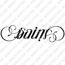 Load image into Gallery viewer, Saint / Sinner Ambigram Tattoo Instant Download (Design + Stencil) STYLE: D - Wow Tattoos
