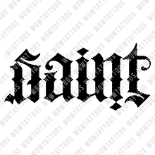 Load image into Gallery viewer, Saint / Sinner Ambigram Tattoo Instant Download (Design + Stencil) STYLE: F - Wow Tattoos