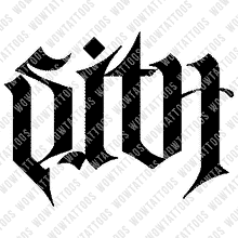 Load image into Gallery viewer, Sith / Lord Ambigram Tattoo Instant Download (Design + Stencil) STYLE: K - Wow Tattoos