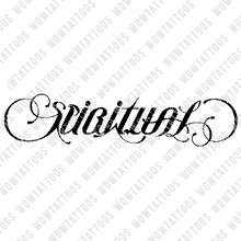 Load image into Gallery viewer, Spiritual / Harmony Ambigram Tattoo Instant Download (Design + Stencil) STYLE: D - Wow Tattoos