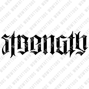 Strength / Struggle Ambigram Tattoo Instant Download (Design + Stencil) STYLE: L - Wow Tattoos