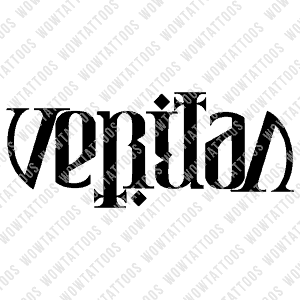 Veritas Ambigram Tattoo Instant Download (Design + Stencil) STYLE: C - Wow Tattoos