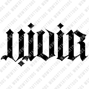 Vivir / Morir Ambigram Tattoo Instant Download (Design + Stencil) STYLE: L - Wow Tattoos