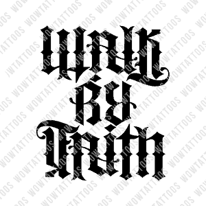 Walk by Faith Ambigram Tattoo Instant Download (Design + Stencil) STYLE: F - Wow Tattoos
