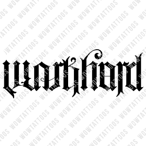 Work Hard / Play Hard Ambigram Tattoo Instant Download (Design + Stencil) STYLE: L - Wow Tattoos